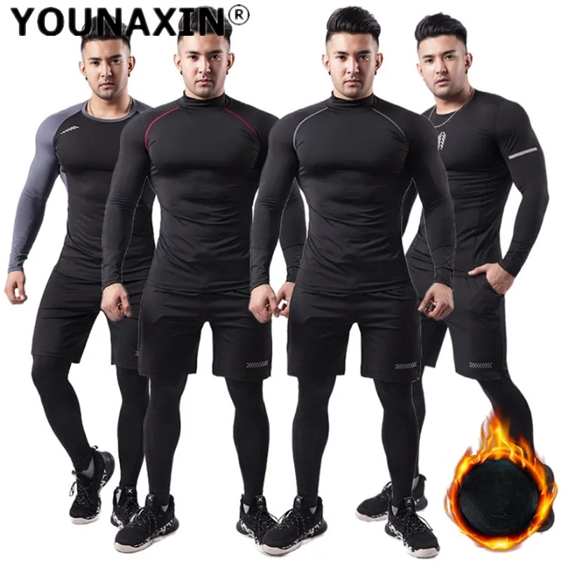 T Shirt Tight Fit - Combinaison de sport chaude en peluche