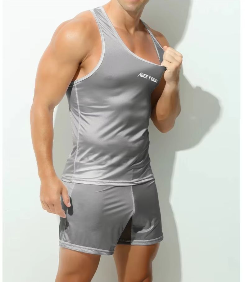 Mesh Sport Boxer - Sous-vêtements pour hommes, boxer gris ultra-fin